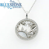 Sterling Silver Sun And Stars Necklace- 20 Inches